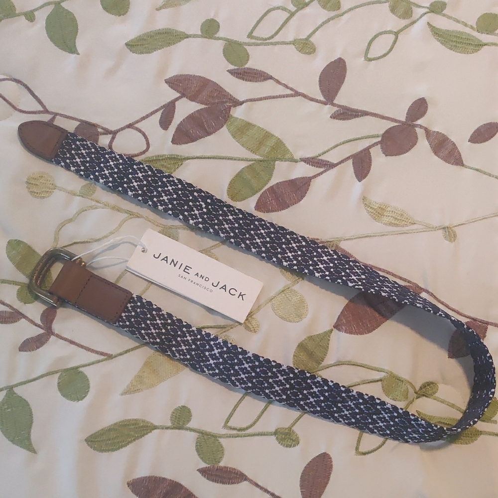 Janie and Jack Blue and Brown Woven Belt